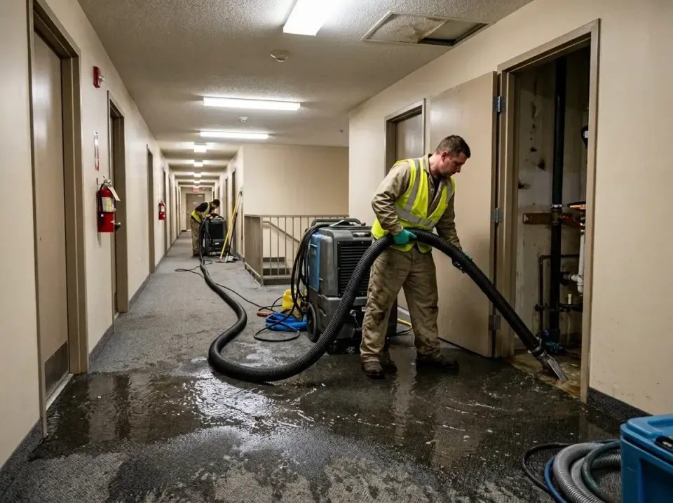 multi-unit-apartment-hallway-f-005 — frequently asked questions, Emergency Burst Pipe Water Extraction & Removal in Myersvil…